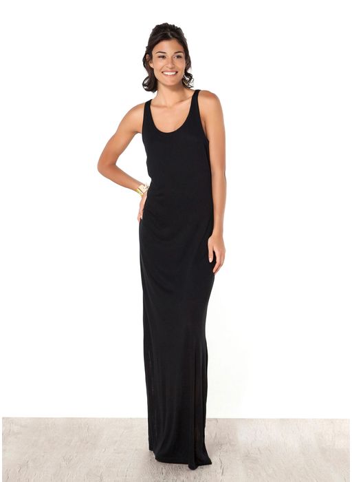 vestido longo regata preto