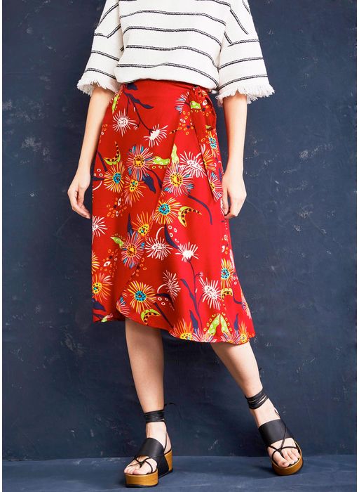 saia envelope midi estampada