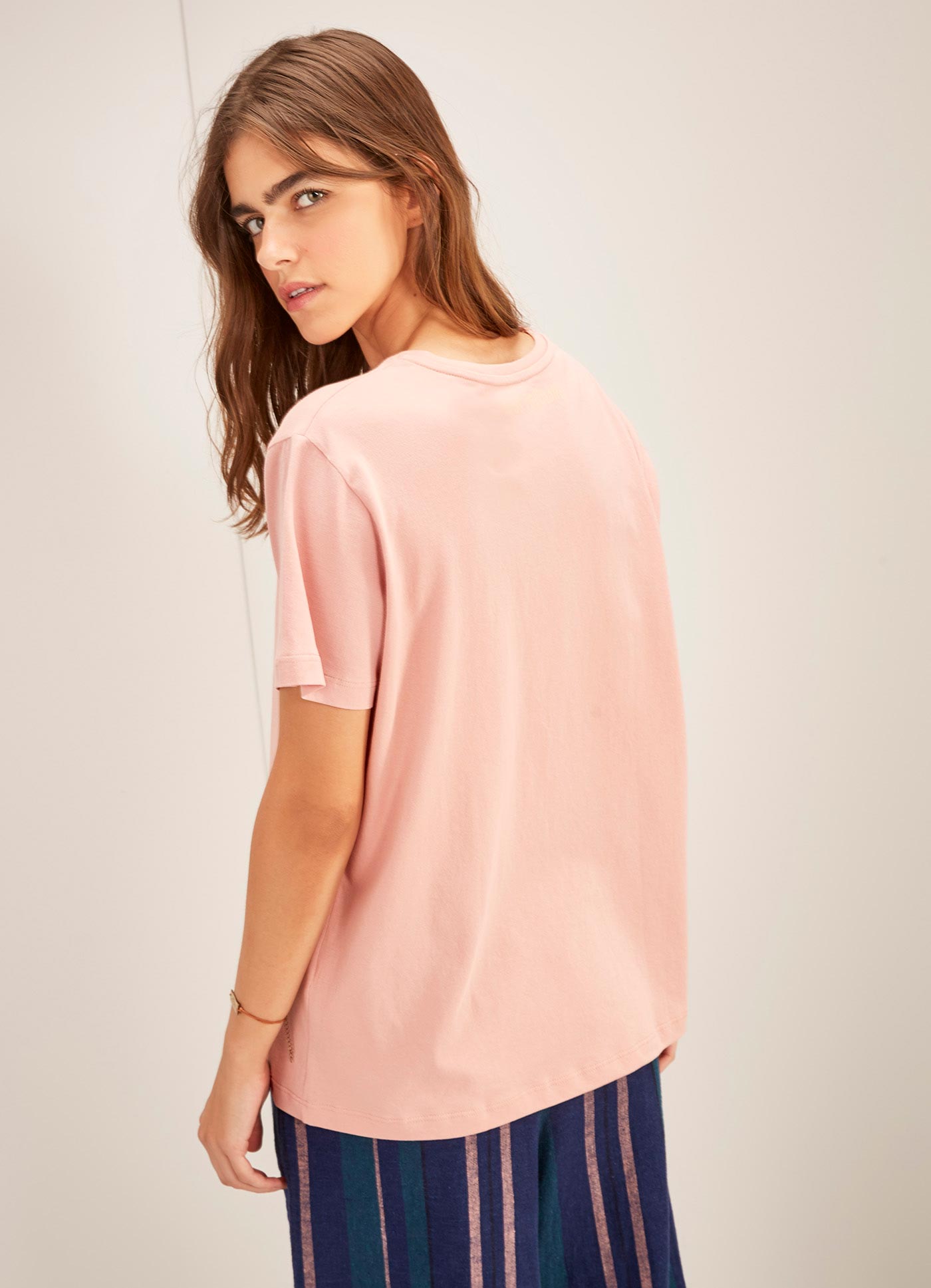 T-shirt manga curta silk rosas ROSA - Cantao
