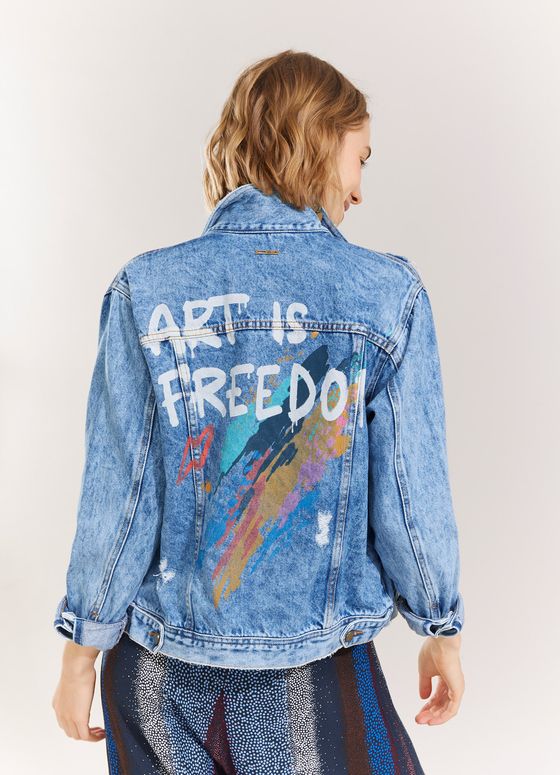 jaqueta jeans cantao