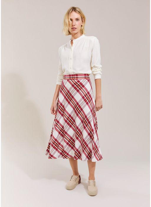 saia xadrez flanela