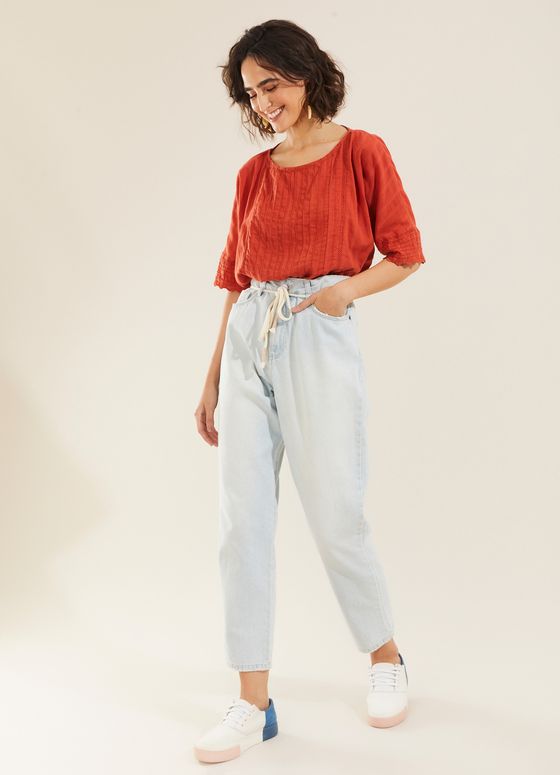 calça baggy destroyed