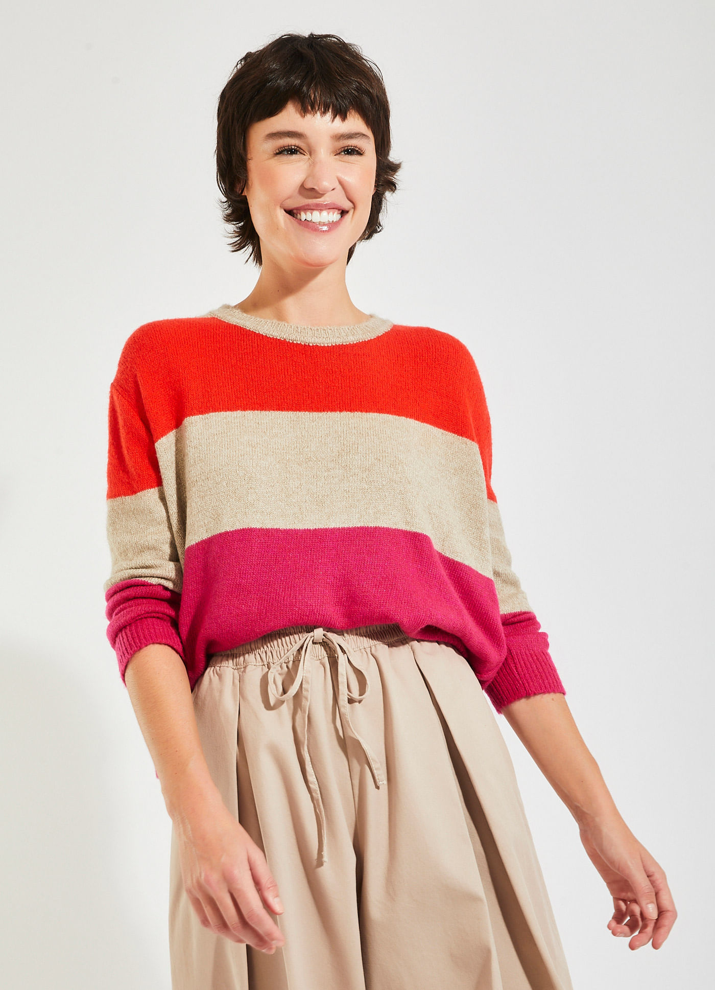 blusa de trico larga