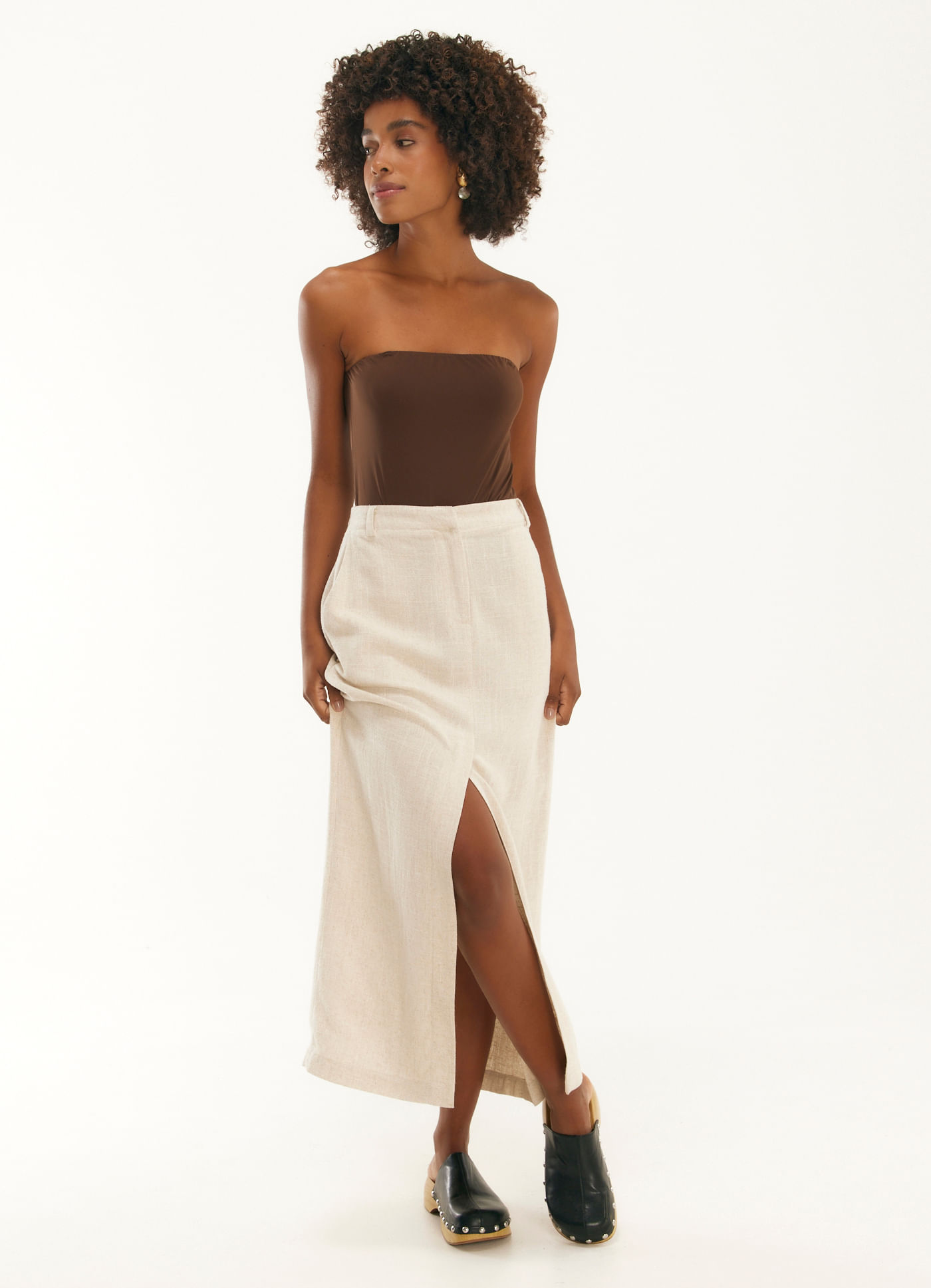 Body undr alça marrom