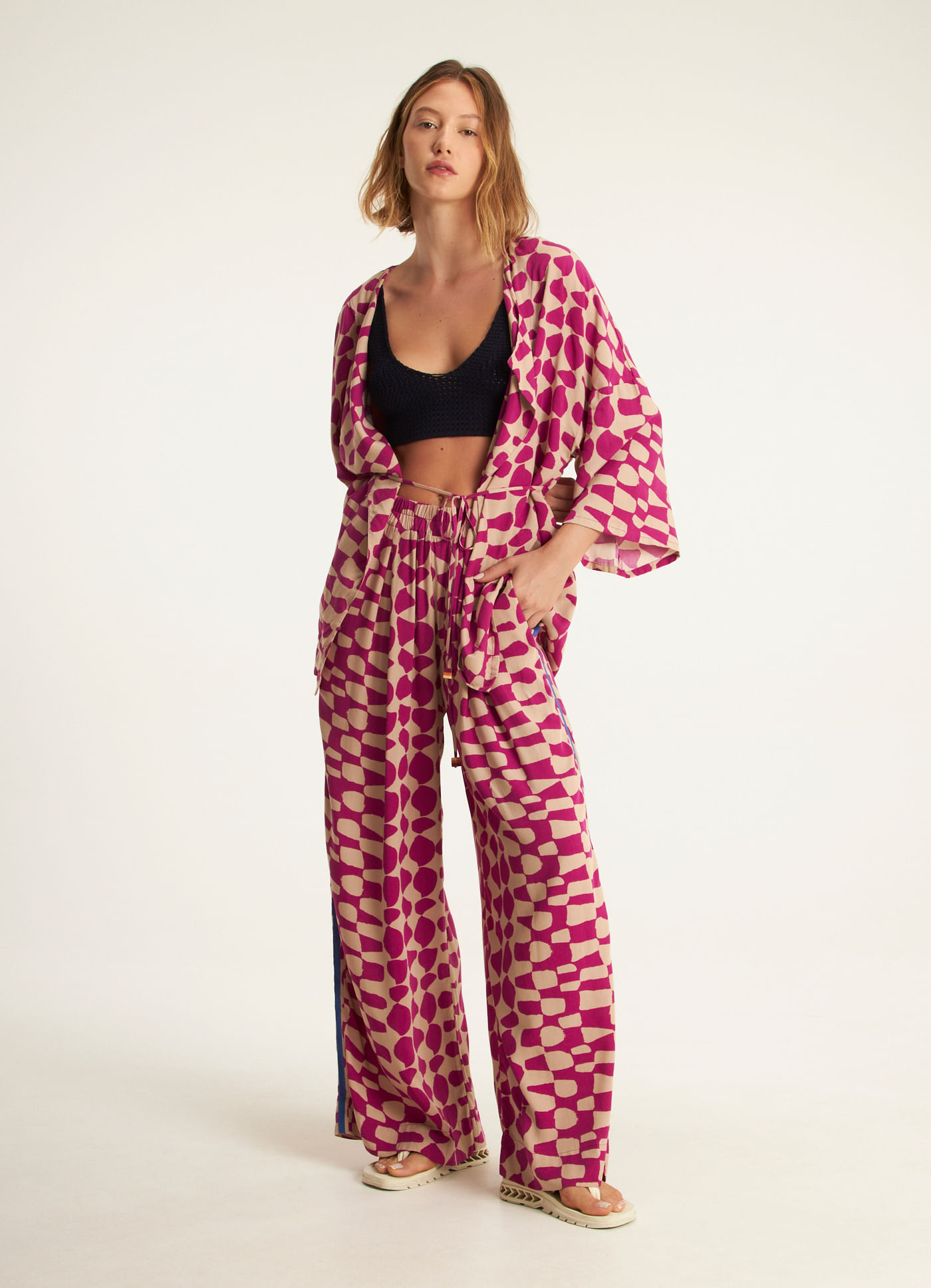 Calça estampado tempos