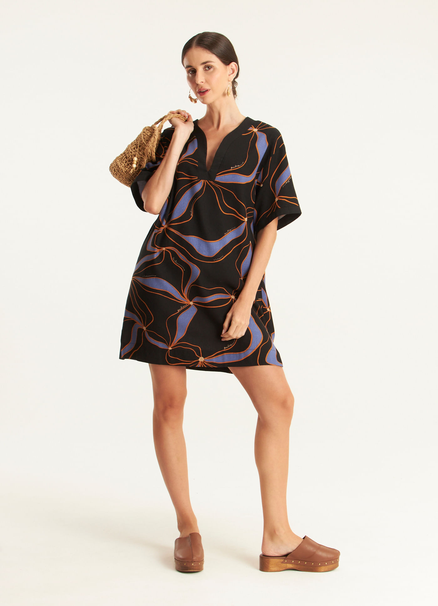Vestido curto estampado pulse