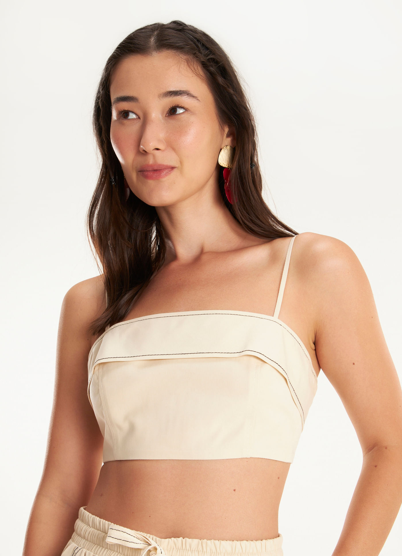 Top tencel selenita areia
