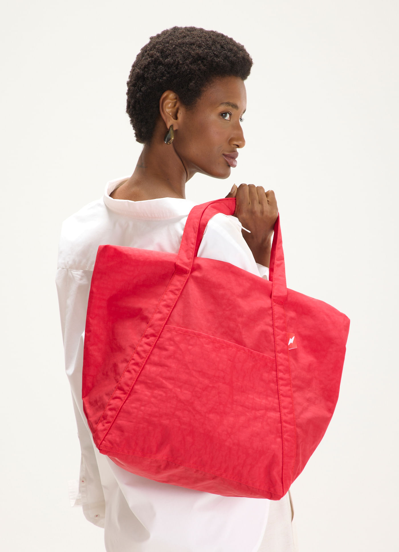 Super nylon bag vermelho