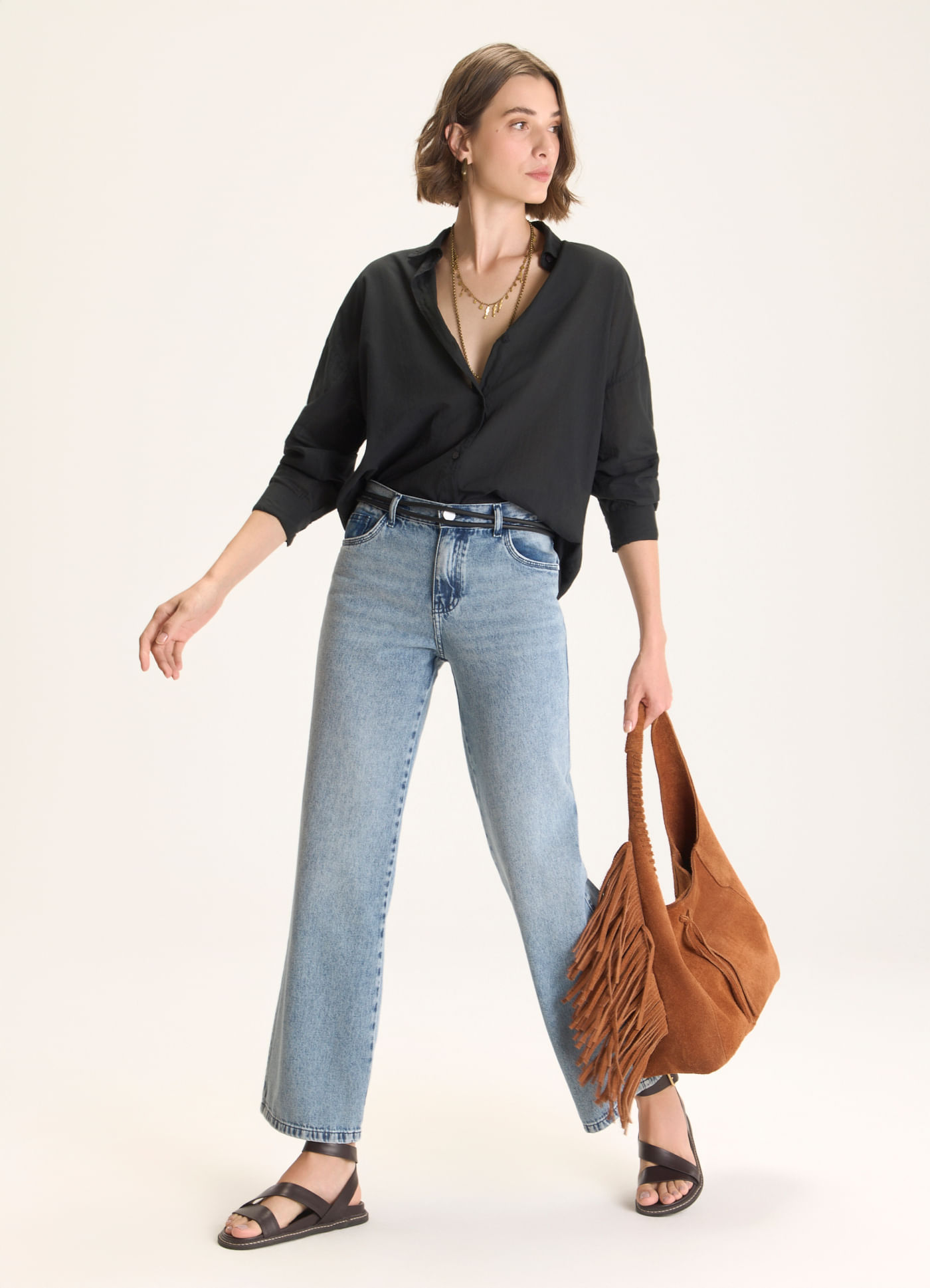 Calça reta delusional jeans