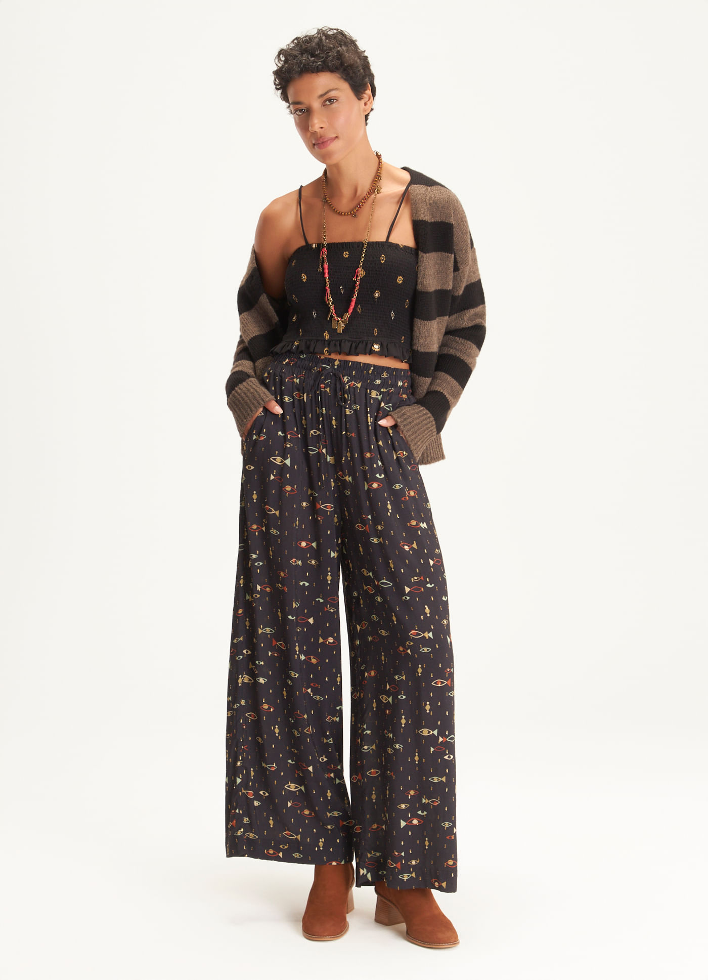 Calça estampada beta