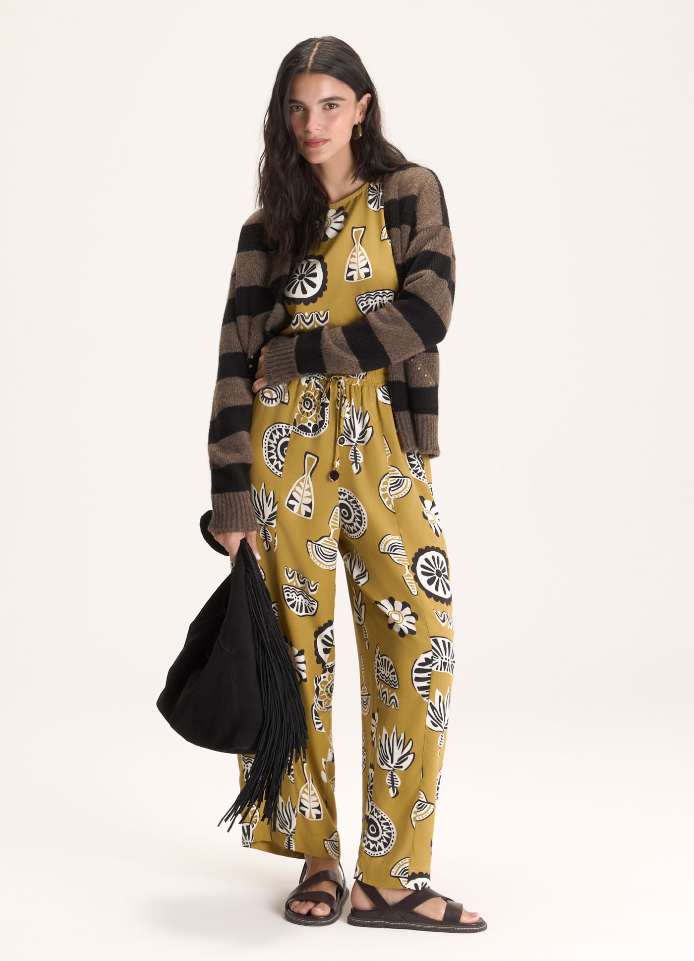 Calça estampada ancestral
