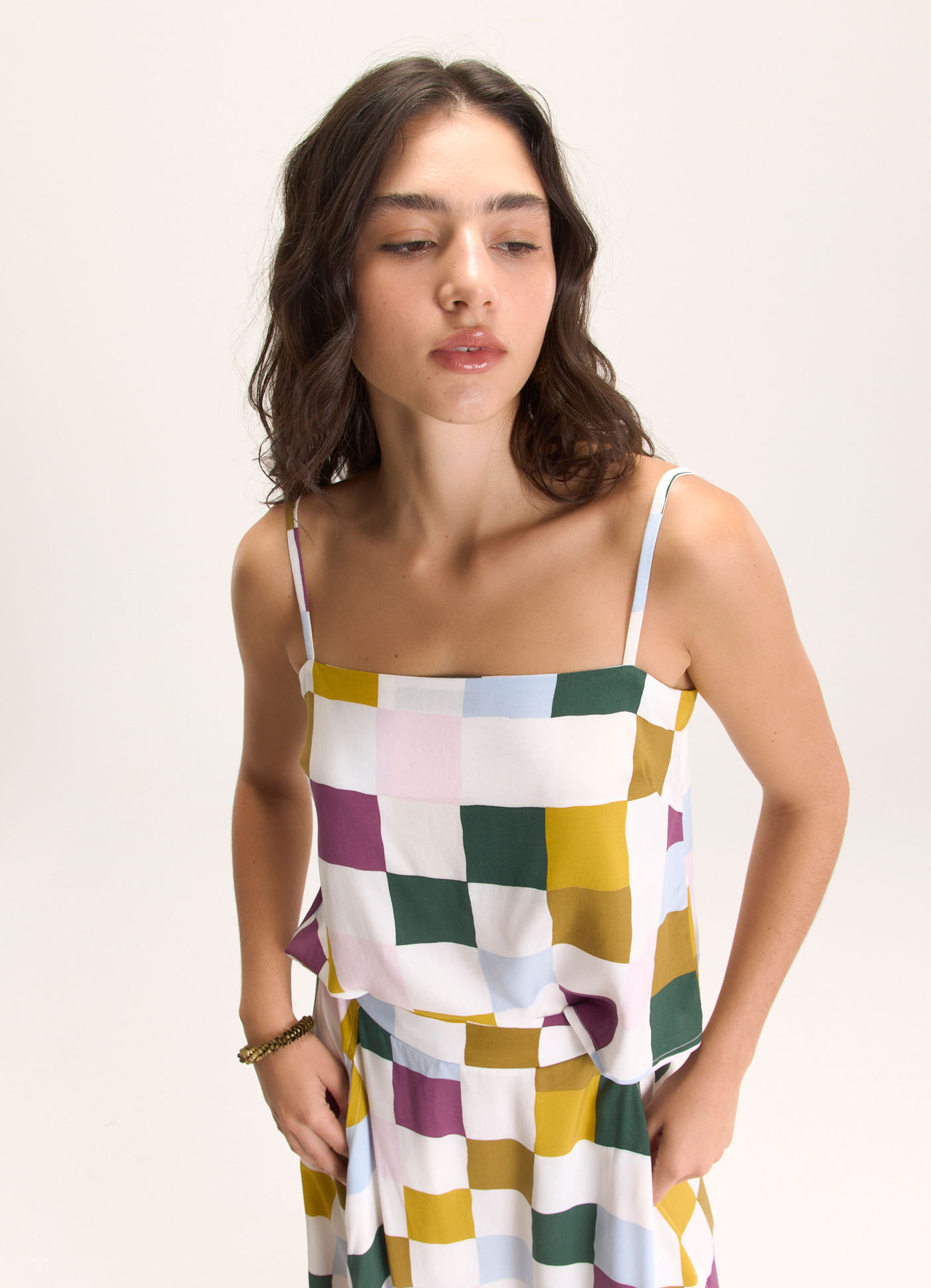 Blusa alcinha est pixelada