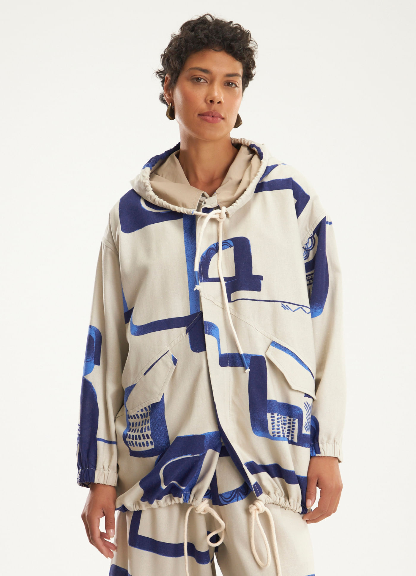 Parka estampada quebra cabeça