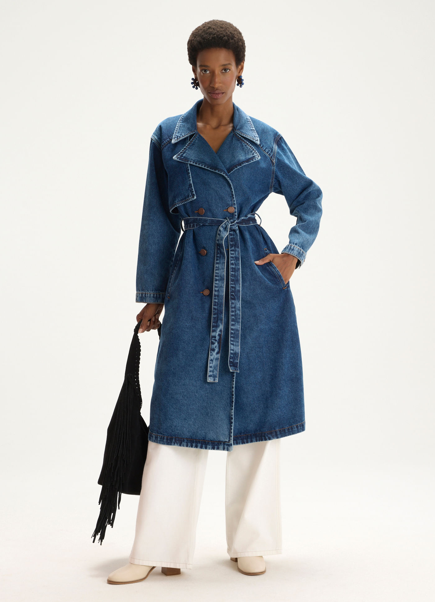 Trench coat stone jeans