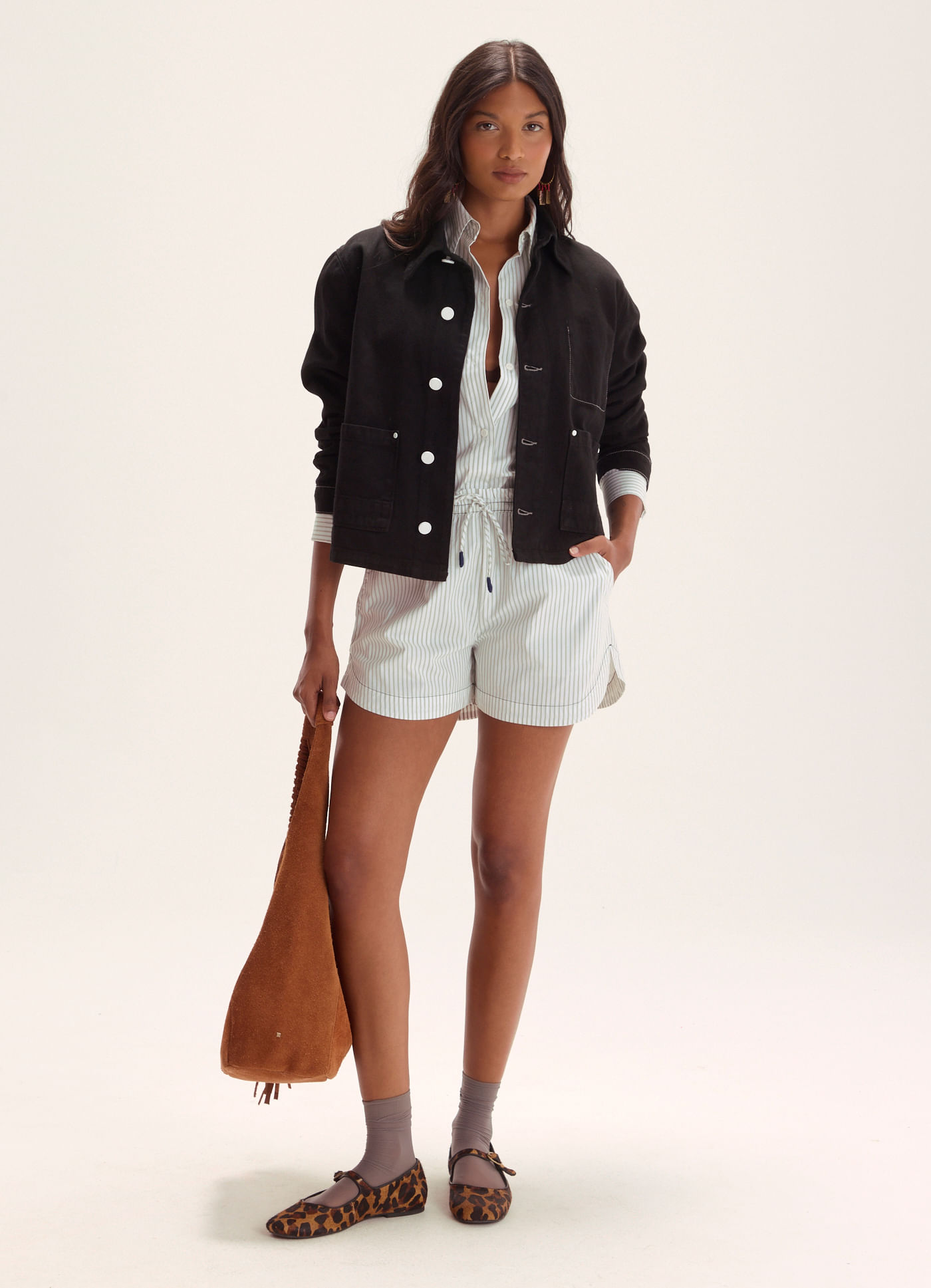 Short algodão listra classic