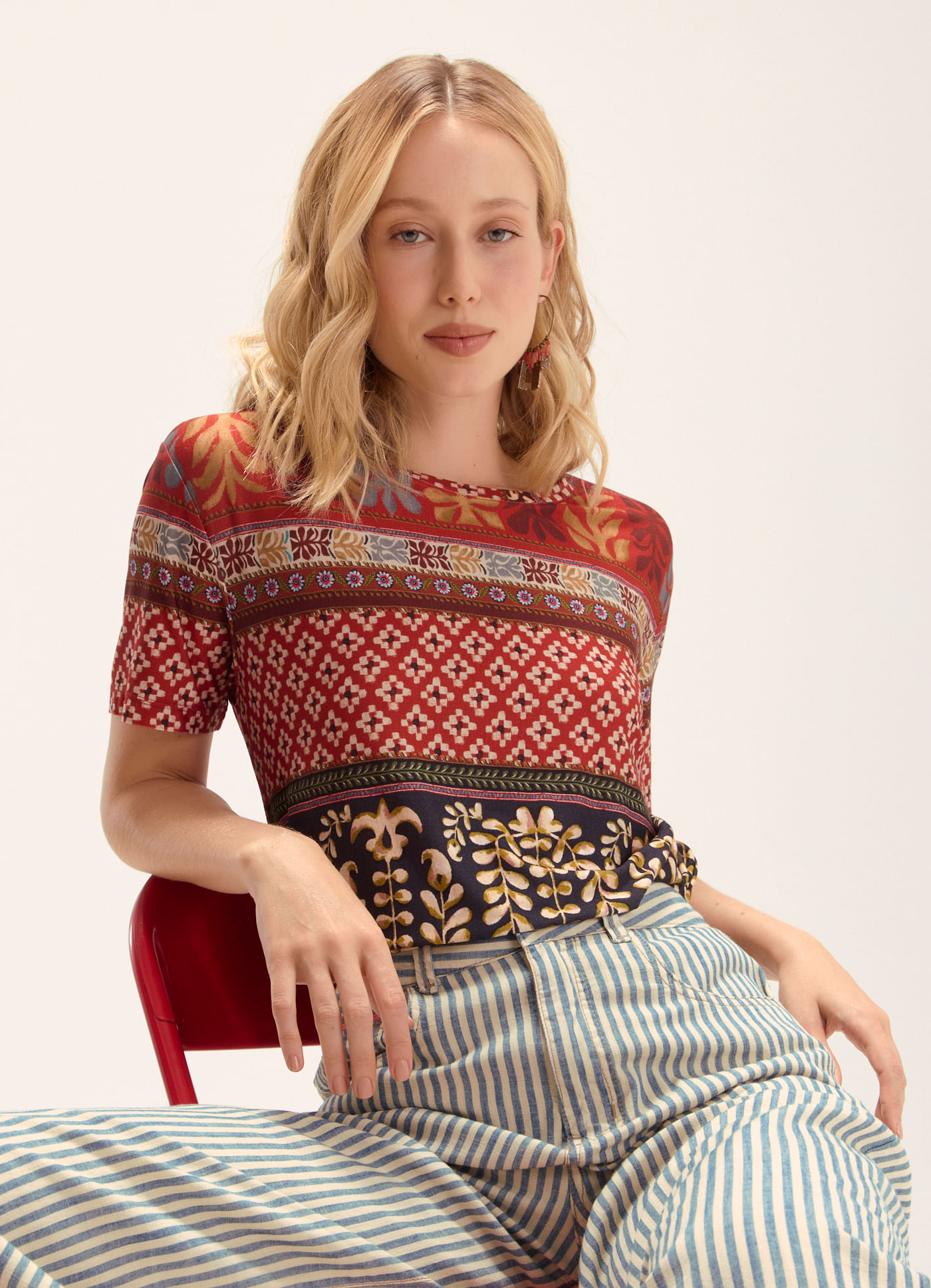 Blusa digital estampada ravena