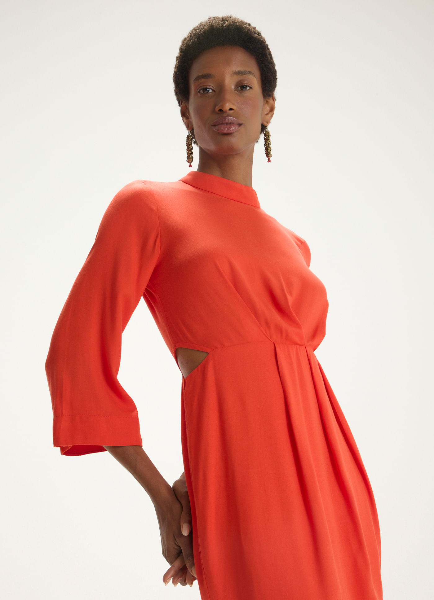 Vestido viscose fun vermelho