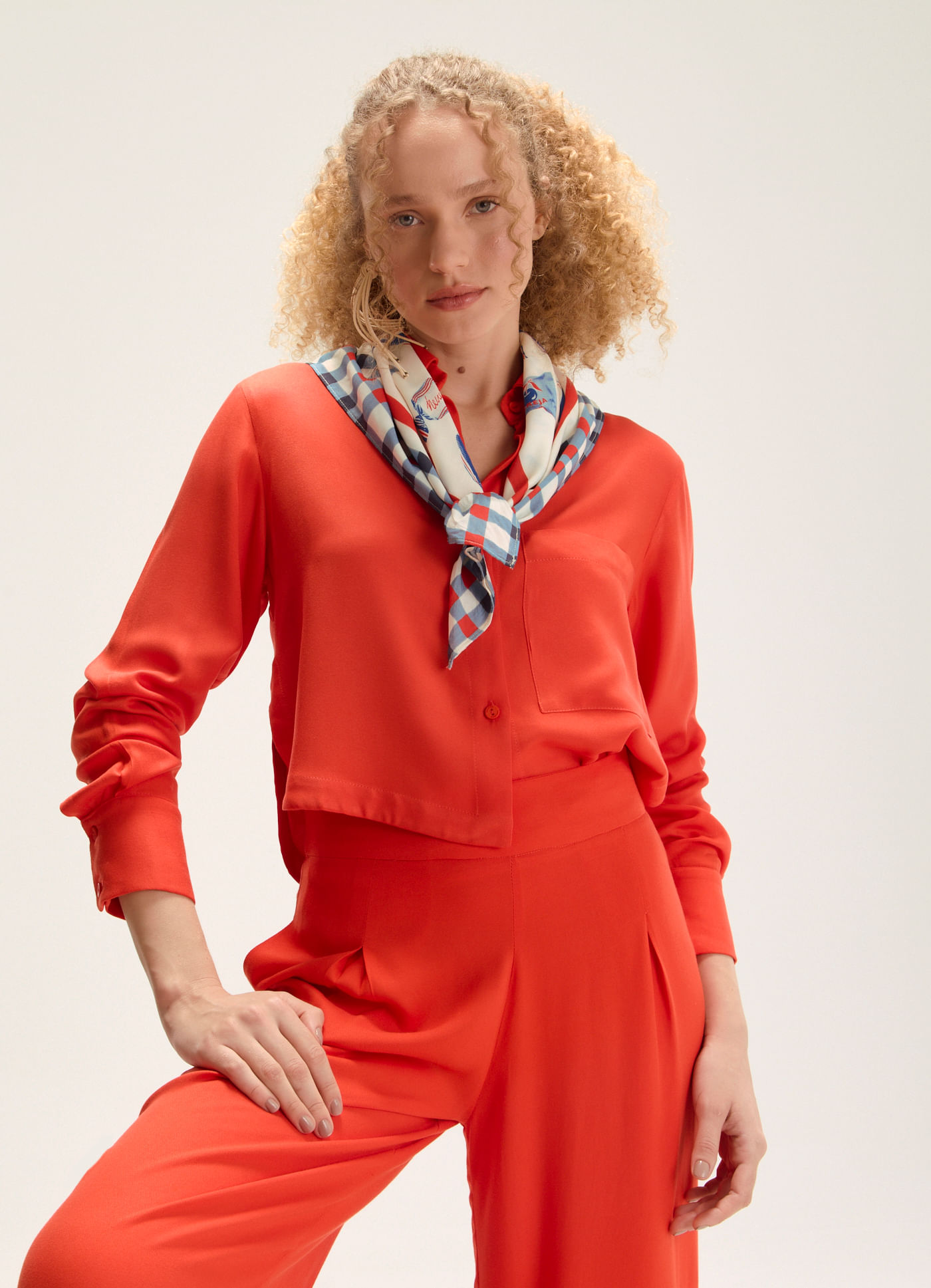 Camisa viscose fun vermelho