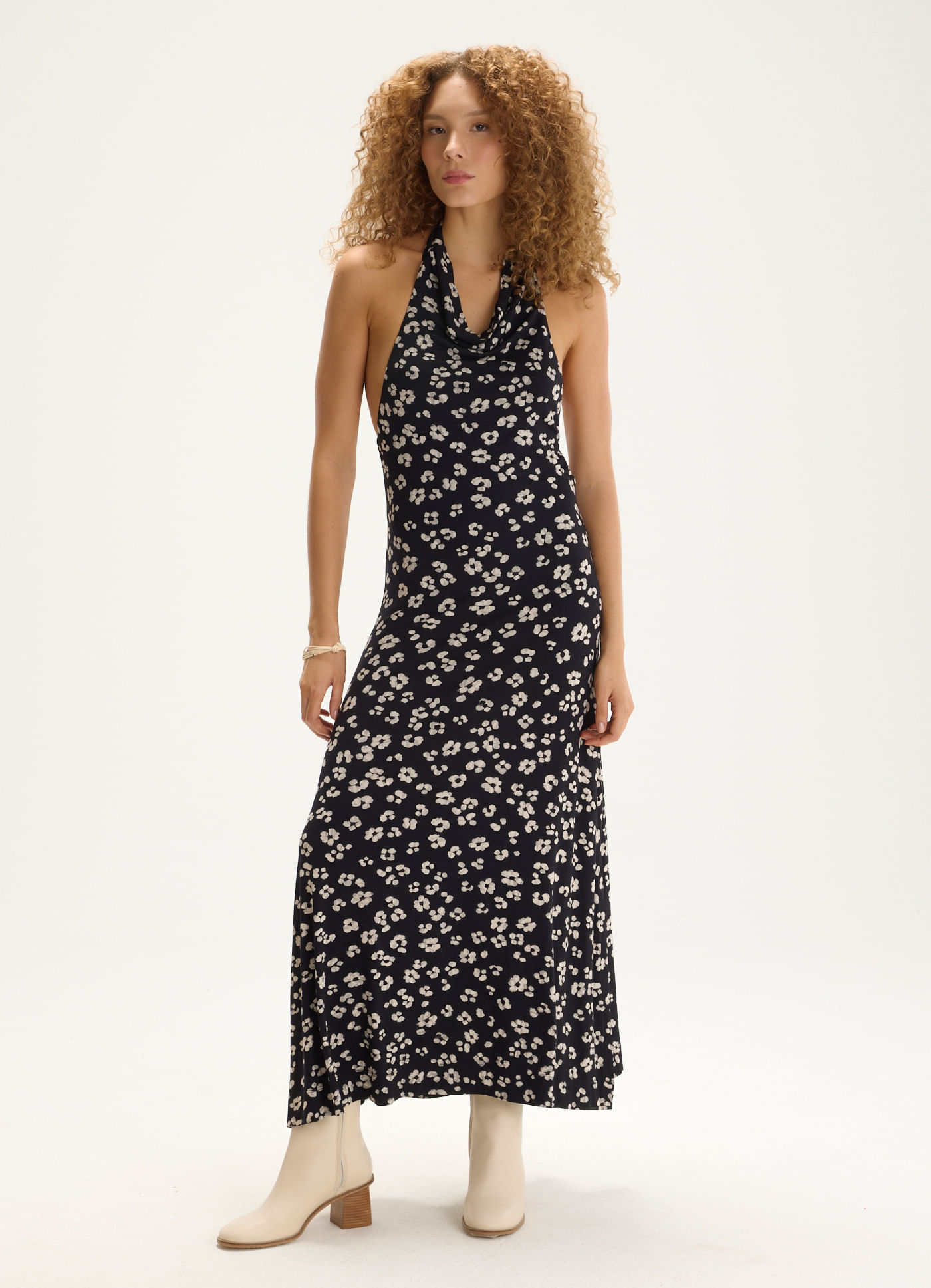 Vestido frente unica corrosao onca