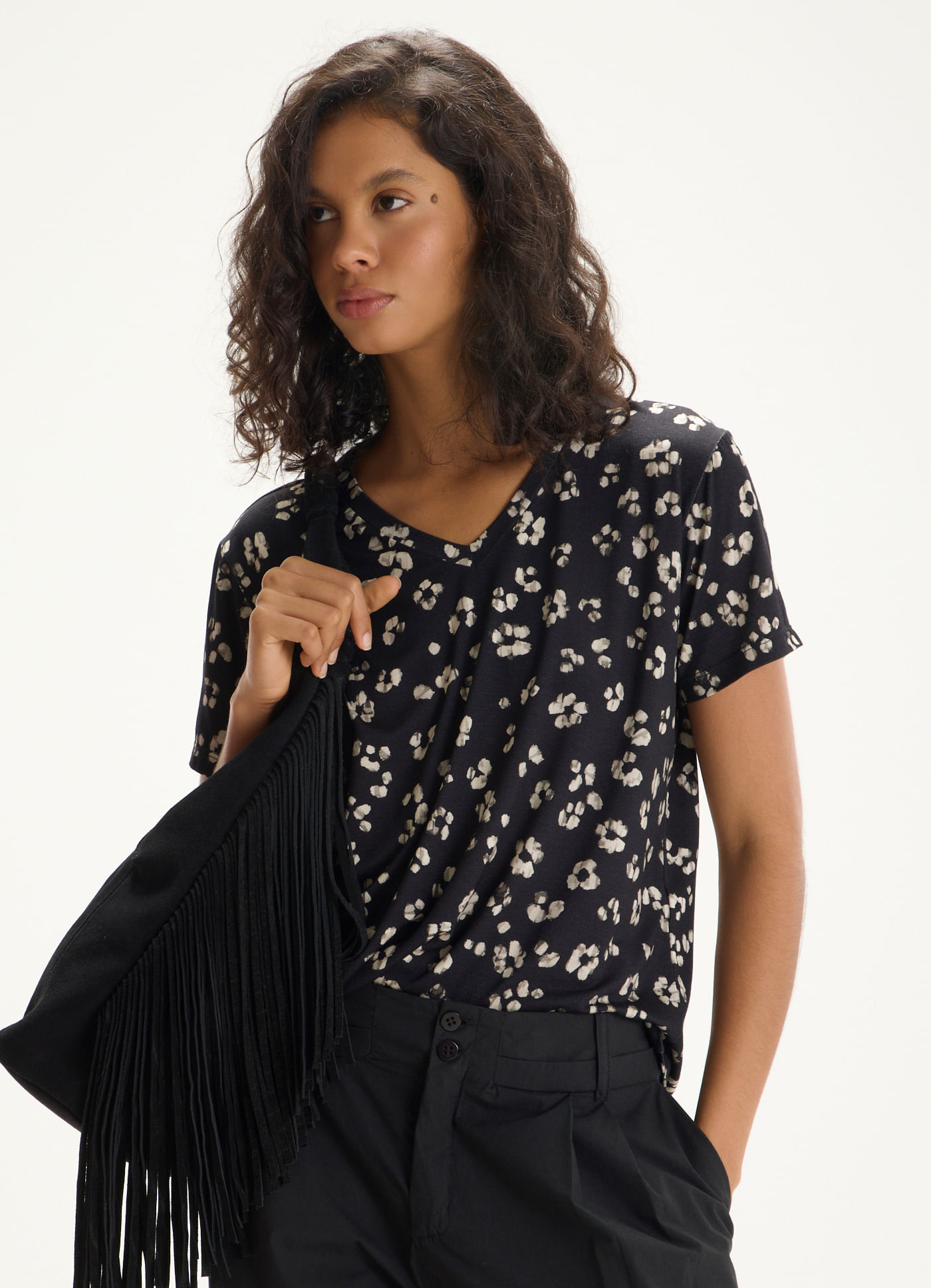 Blusa digital estampada onça