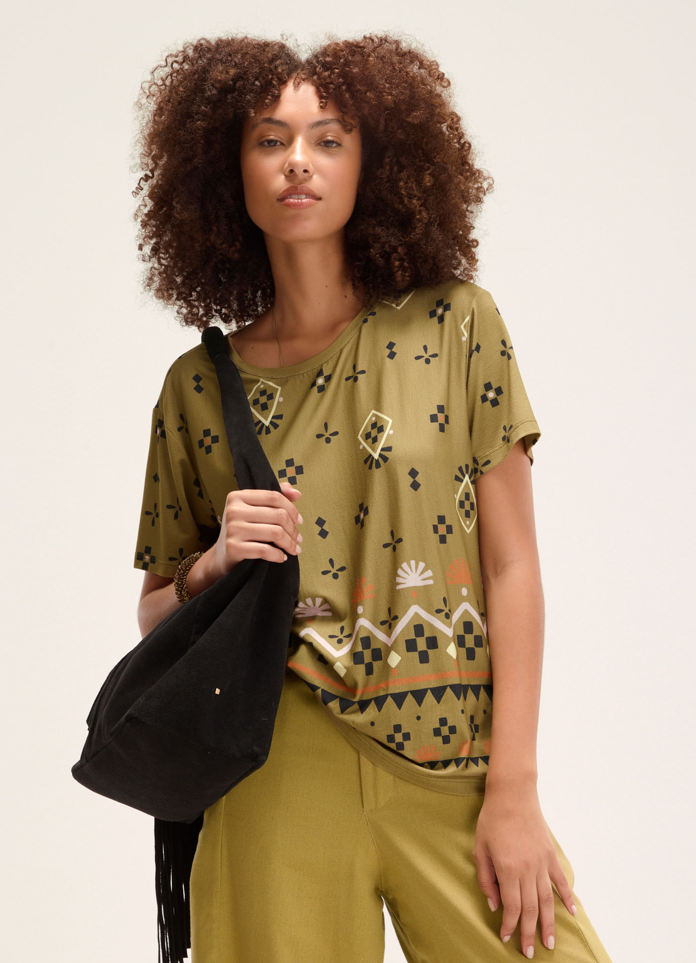 Blusa digital estampada pique