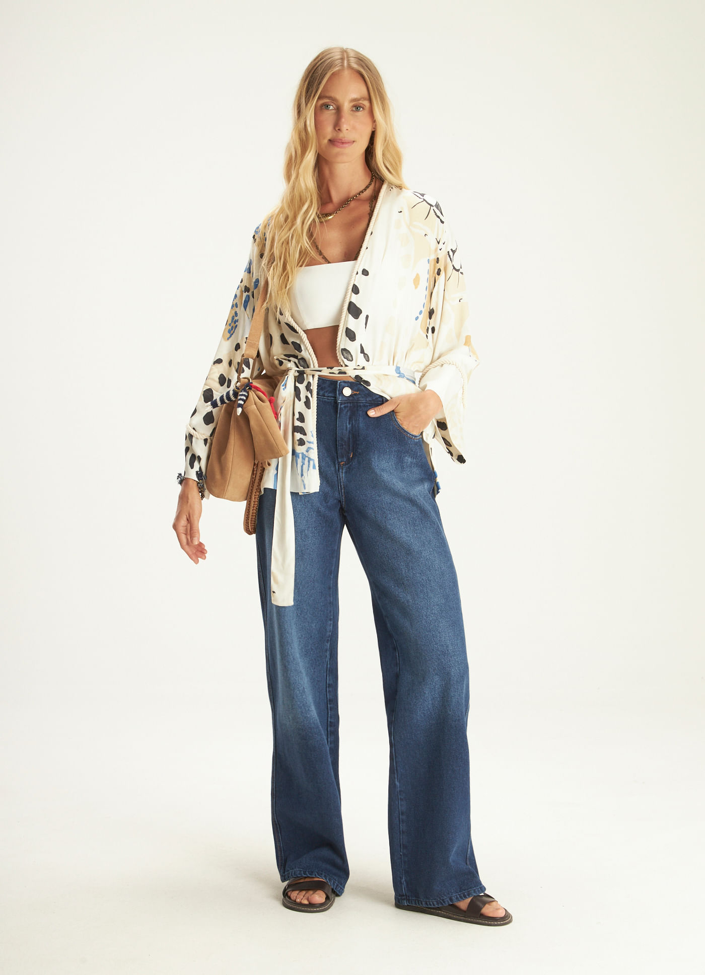 Calça jeans super reta jeans