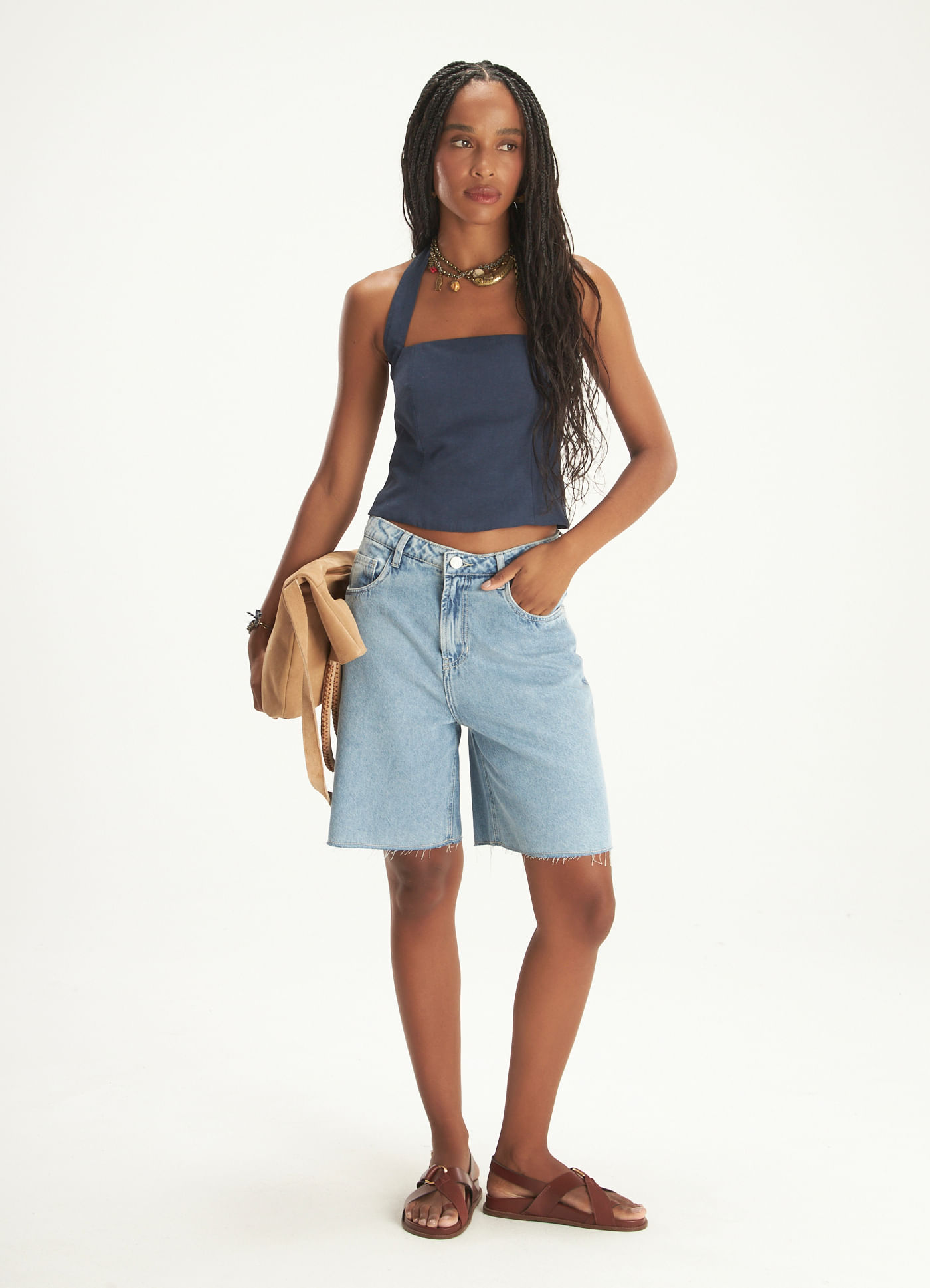 Bermuda jeans boyfriend jeans