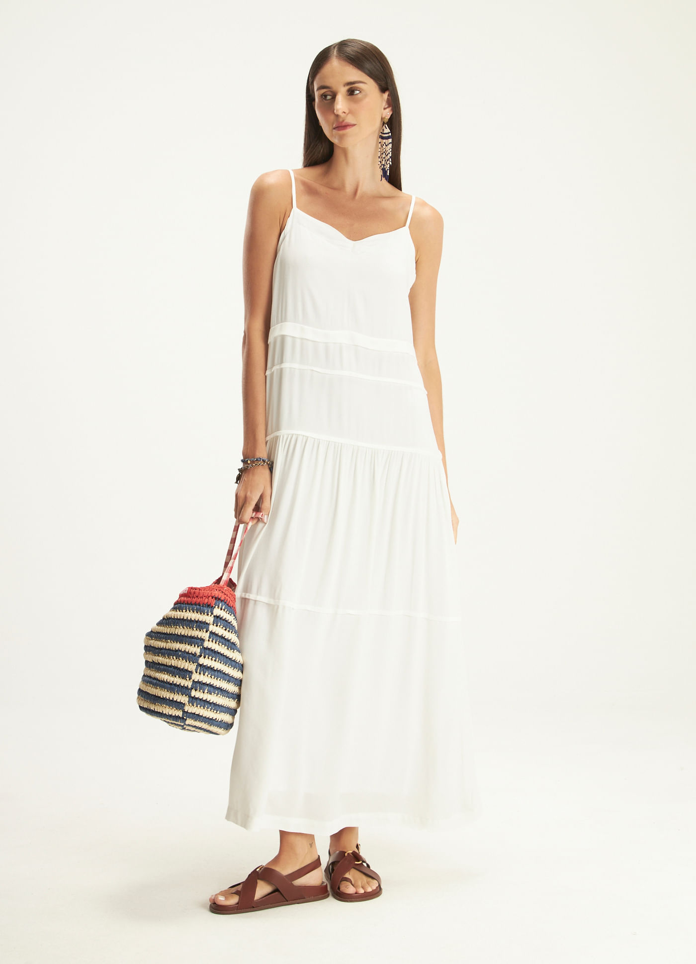 Vestido viscose summer branco